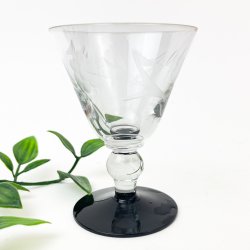 Likrglas mit schwarzem Fu  Taasinge, Holmegaard