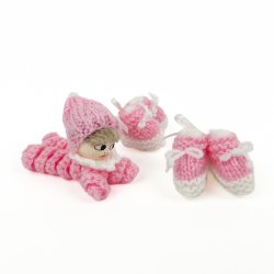 S�d h�klet babypynt til pige