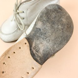 Vintage babysko hvid skind str. 20