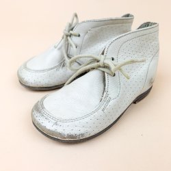 Vintage babysko hvid skind str. 20