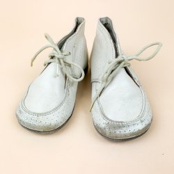 Vintage babysko hvid skind str. 20