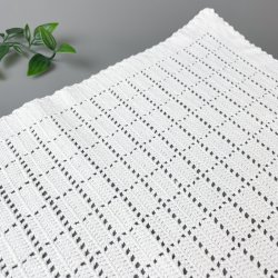 Hvid hklet bakkeserviet