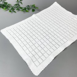 Hvid hklet bakkeserviet