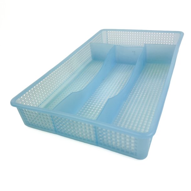 Lysebl� retro bestikbakke