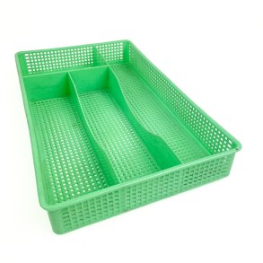 Gr�n retro bestikbakke E.H. Panserplast