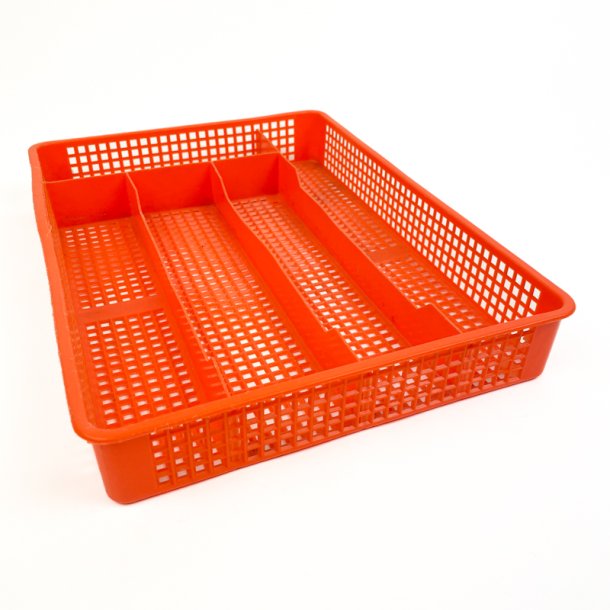 Orange retro bestikbakke plast