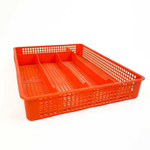 Orange retro bestikbakke plast