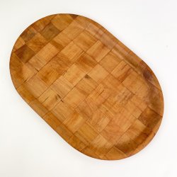 Retro bakke i flettet bambus