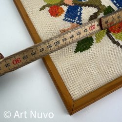 Farverigt broderet retro b�rnebillede