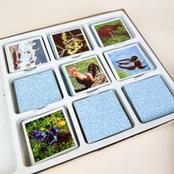 Gul retro natur memory spil