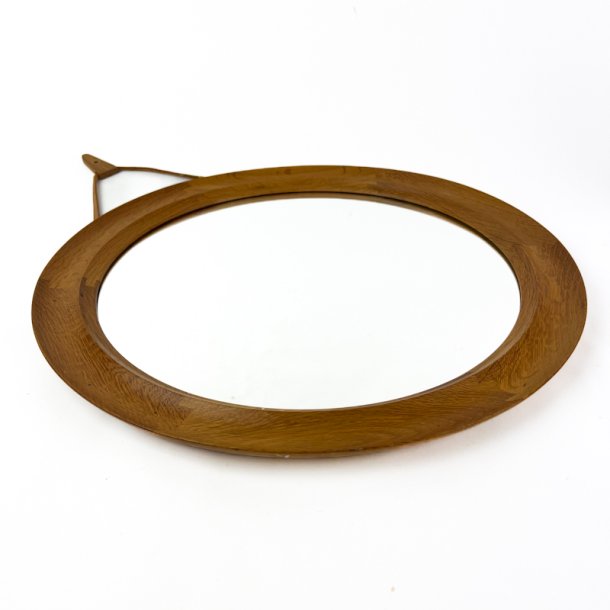Rundt vintage spejl eg 46 cm