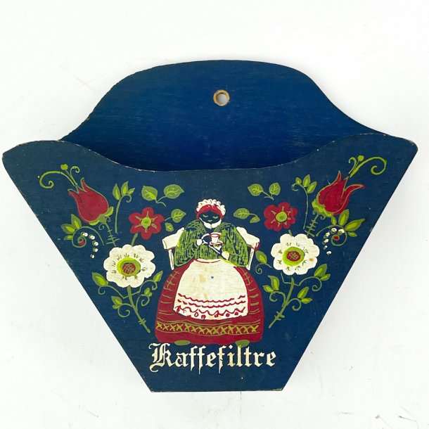 Bl retro kaffefilterholder i tr