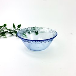 Blaue Retro-Glasschale