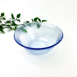 Blaue Retro-Glasschale