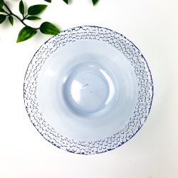 Blaue Retro-Glasschale