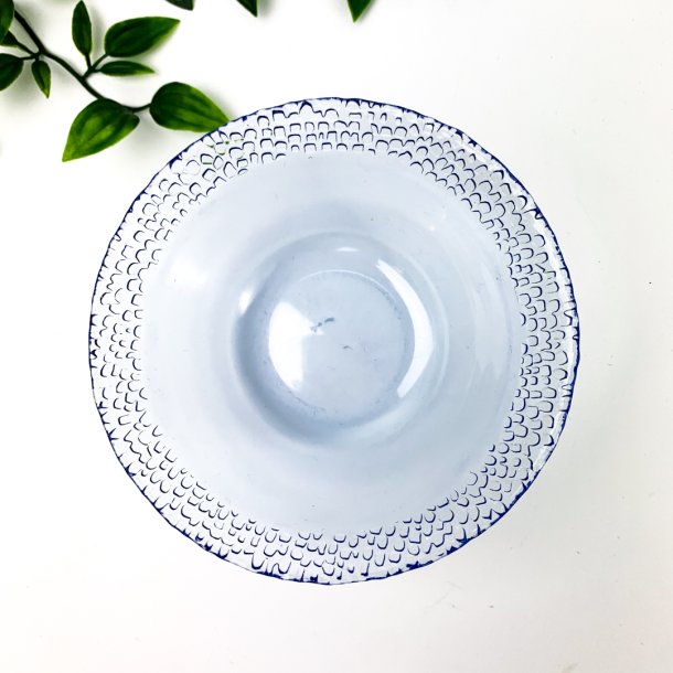 Blaue Retro-Glasschale