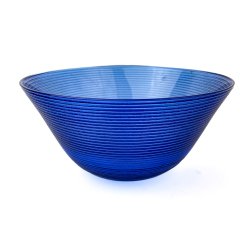 Bl� retro glassk�l � � 24 cm