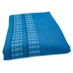 Bl� strygefri retro dug 160 cm