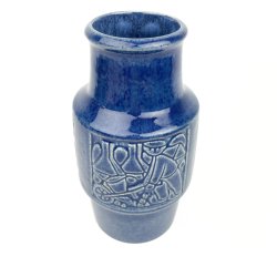 Bl� vintage Michael Andersen keramikvase