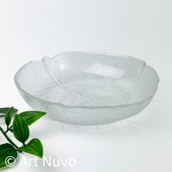 Bladformet vintage is-assiette i glas