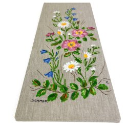 Dekorativ blomstret retro v�gkunst