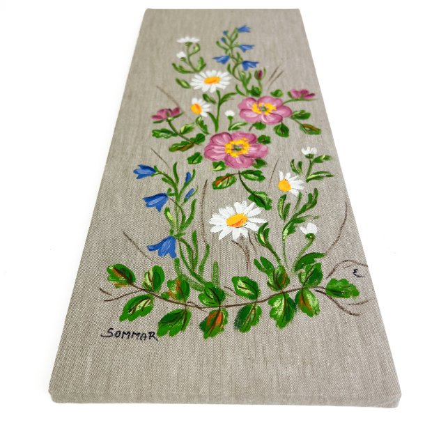 Dekorativ blomstret retro v�gkunst