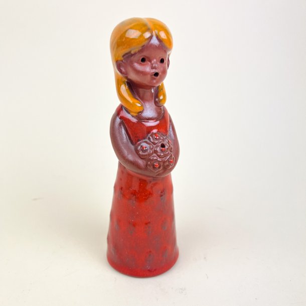 Dekorativ orange vintage blomsterpige