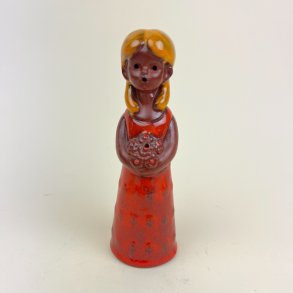 Dekorativ orange vintage blomsterpige
