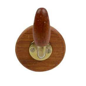 Teak og messing vintage knage
