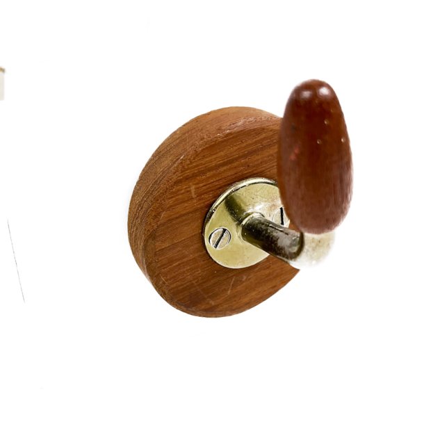 Teak og messing vintage knage