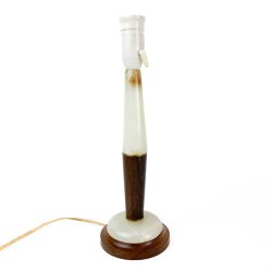 Teak og marmor vintage bordlampe