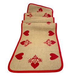Hessian/Jute retro julebordl�ber 180 cm