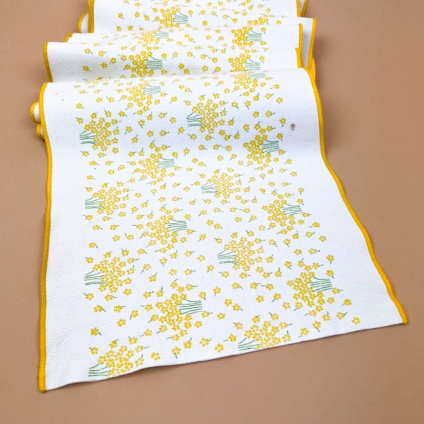 Gul vintage bordl�ber blomster