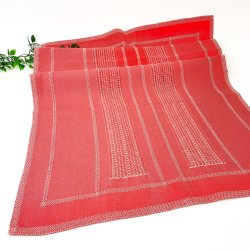 Roter Retro-Tischlufer - 120 cm