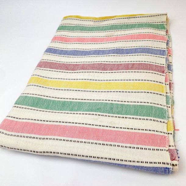 Bred retro bordlber med pastelfarvede striber - 360 cm