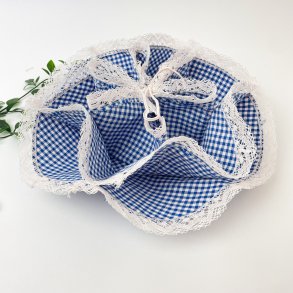 Blaue Retro-Brotschale