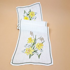 Gul vintage bordl�ber p�skeliljer