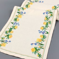 Vintage bordl�ber broderet erantis