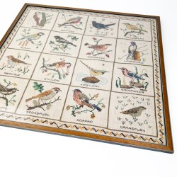 Vintage fugle broderi billede