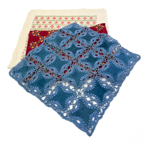 Tre vintage broderier til syprojekter