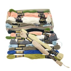 Smuk DMC vintage �ske med 24 fed broderigarn