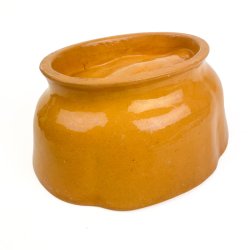Okkergul vintage buddingform med fugl