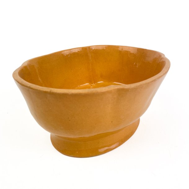 Okkergul vintage buddingform med fugl