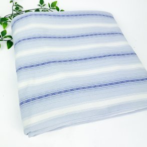 Lyseblt og hvidt stribet vintage sengetj