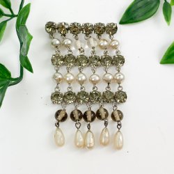 Vintage broche med perler