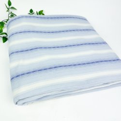 Lyseblt og hvidt stribet vintage sengetj