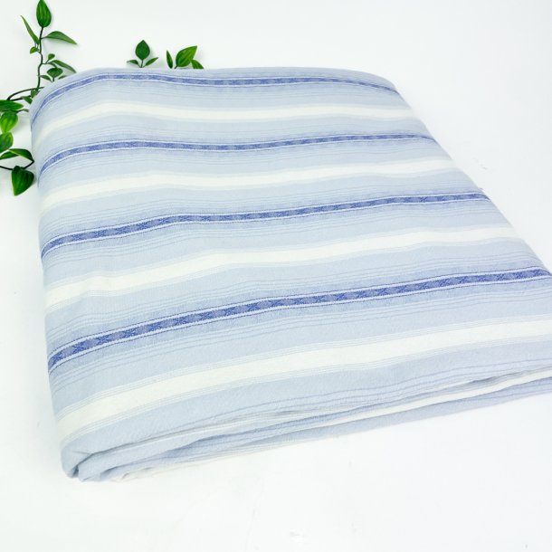 Lyseblt og hvidt stribet vintage sengetj