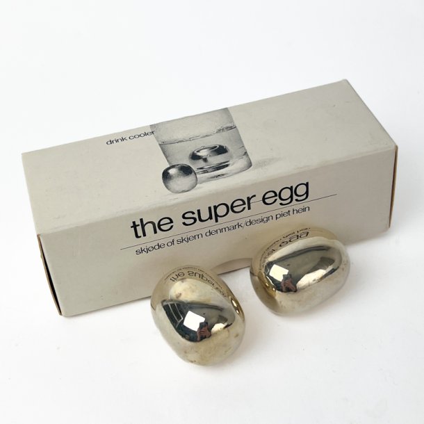 To vintage s�lv Super Egg k�lere - Piet Hein