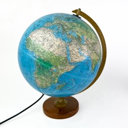 Retro globus med lys