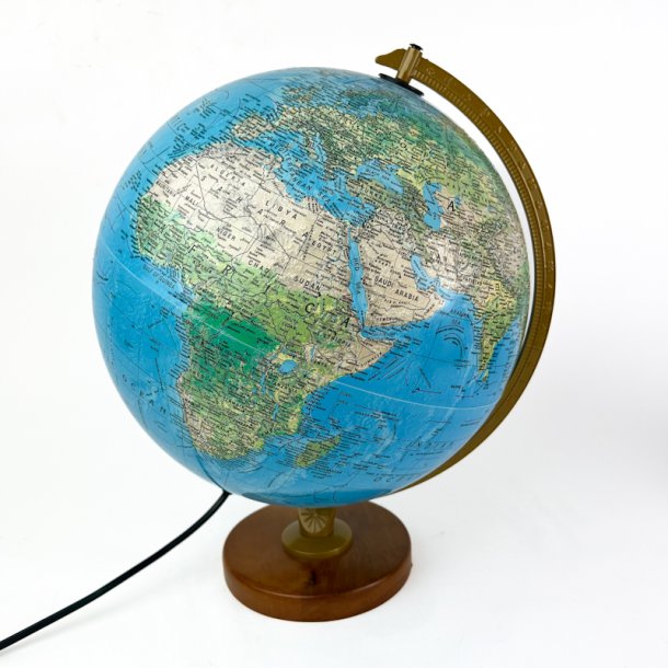 Retro globus med lys